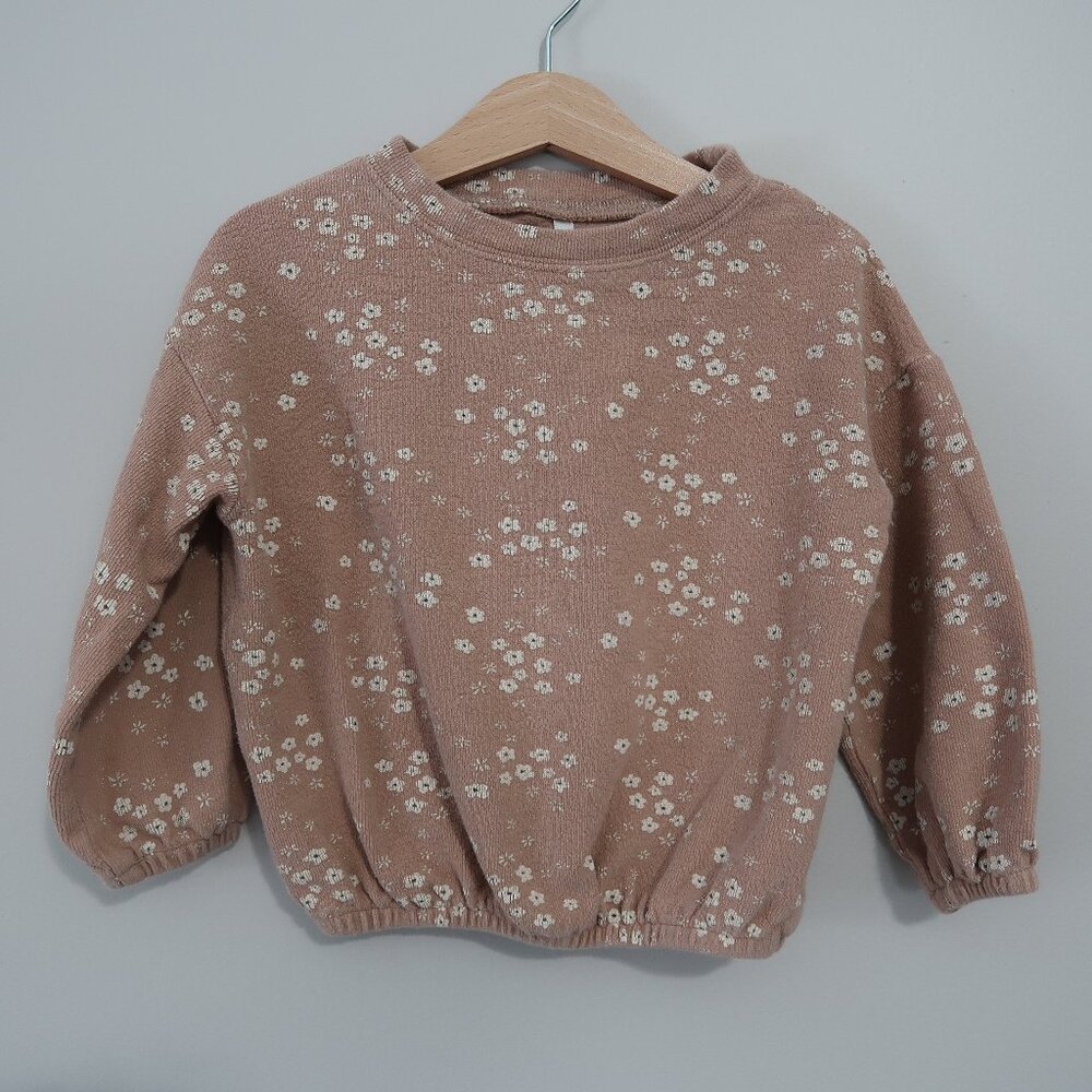 Rylee & Cru Meadow Knit Sweater in the Dusty Rose Fits 2-3T oversized
